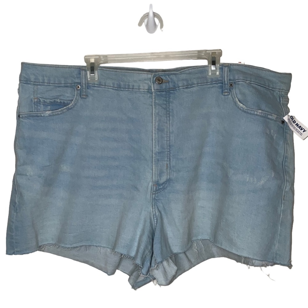 Old Navy 26 Shorts HIGHER HIGH-RISE SKY-Hi A-LINE Button Fly Cut-Offs Raw Hem